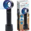 Ventilatorer>360° Bladeless Fan Hand Held Desktop Mini Portable USB Rechargeable Cooler Fan