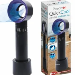 Ventilatorer>360° Bladeless Fan Hand Held Desktop Mini Portable USB Rechargeable Cooler Fan