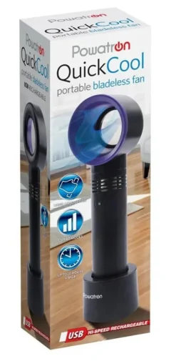 Ventilatorer>360° Bladeless Fan Hand Held Desktop Mini Portable USB Rechargeable Cooler Fan