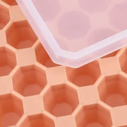 40 gitter silikone isterningbakkeform gør-det-selv ismaskine med aftageligt låg køkkentilbehør orange Best