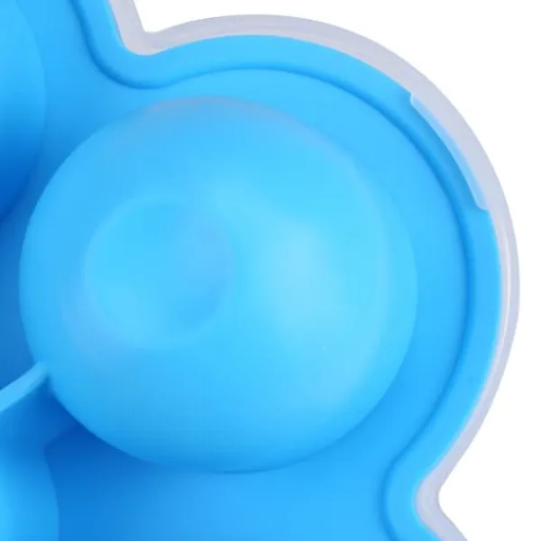 7 hulrum silikone æggeform genanvendelig opbevaringsbeholder babymad frysebakker med låg blå Sale