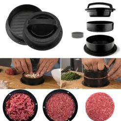 Pressere>3 i 1 fyldte Burger Hamburger Mold Maker Sliders Køkkenudstyr