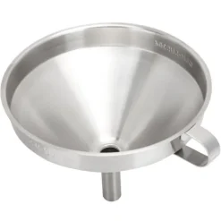 304 køkkentragt i rustfrit stål med filter til overførsel af flydende, tørre ingredienser, 15 cm mundingsdiameter Clearance