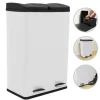 Skraldespande & Papirkurve>60 L Dubbla Soptunnor med pedaler | Vit