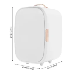 Køleskabe>12 L mini makeup-køleskab, kosmetik-køler med køle- og varmefunktion, til hjem og bil, elfenbensfarvet