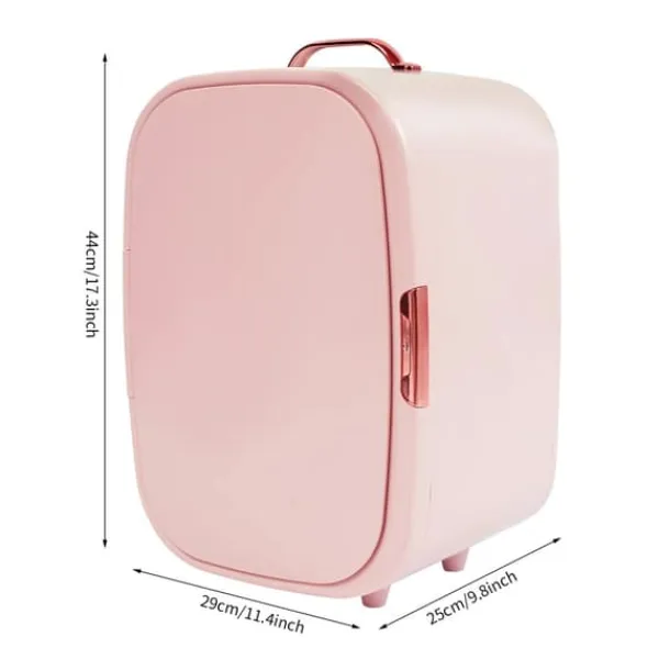 Køleskabe>12 L mini makeup-køleskab, kosmetisk køl-/varmeskab, køler & varmer, til kosmetik & drikke, hjem & bil, pink