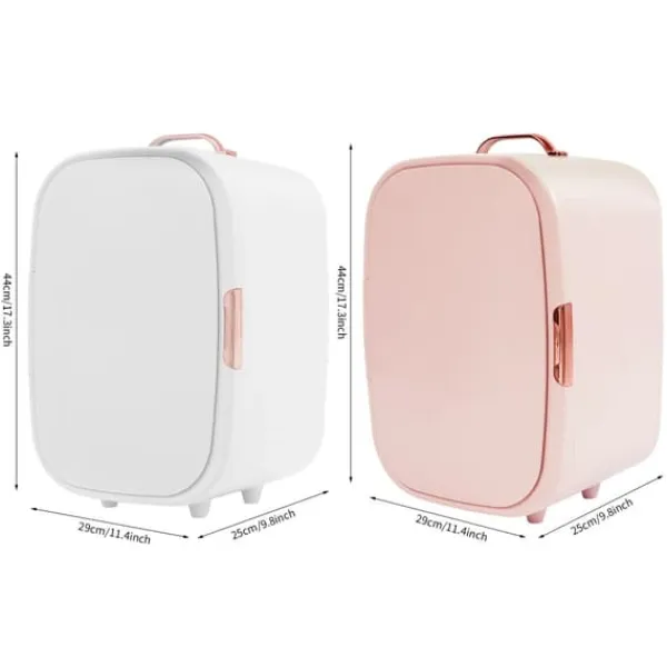 Køleskabe>12 L mini makeup-køleskab, kosmetisk køl-/varmeskab, køler & varmer, til kosmetik & drikke, hjem & bil, pink