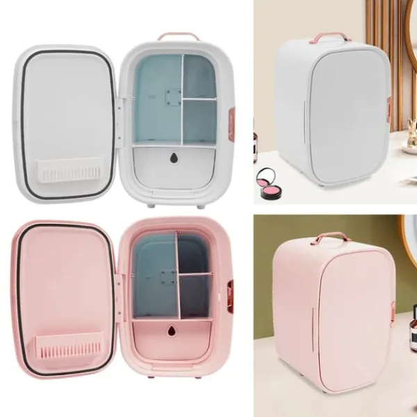 Køleskabe>12 L mini makeup-køleskab, kosmetisk køl-/varmeskab, køler & varmer, til kosmetik & drikke, hjem & bil, pink