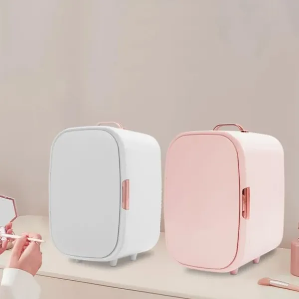 Køleskabe>12 L mini makeup-køleskab, kosmetisk køl-/varmeskab, køler & varmer, til kosmetik & drikke, hjem & bil, pink