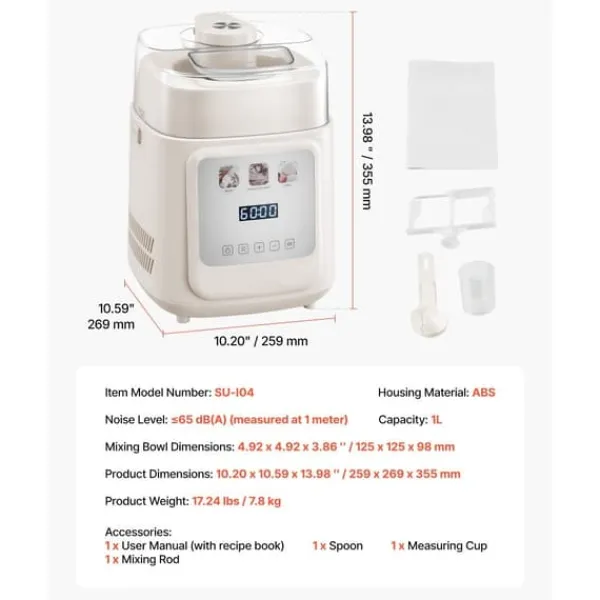 1 liters automatisk ismaskine, indbygget kompressor, uden forfrysning funktion