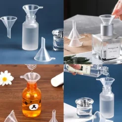 30 miditer i gennemsigtig plast. Velegnet til flasker, påfyldning af laboratorievæsker, æteriske olier, sandmaling, parfume osv. Online