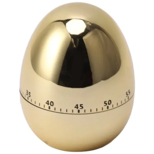 Æggeure>60 Minutters Æg Model Mekanisk Timer Madlavning Vækkeur Manuel Timer til Køkken Guld