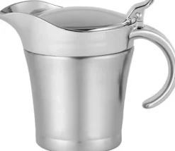 Saucekander>750 ml rustfrit stål sauceskål med låg, dobbeltvægget isoleret sauceskål med låg