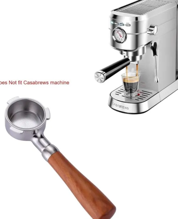 51 mm bundløs portafilter til DeLonghi EC680 og EC685 espressomaskiner, rustfrit stål, bar portafilter med dobbelt espressofilterkurv, bundløs portaf | CDON Sale