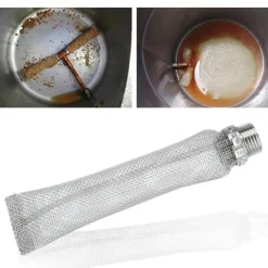 Dørslag & Sier>1/2" NPT rustfrit stål ølfilternet til hjemmebrygget ølkedel mæskekar (6")