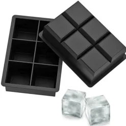 Isforme>2 -pakke af isform silikone - 6 store isterninger