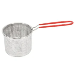Dørslag & Sier>304 pommes frites-kurv i rustfrit stål Multifunktionel højtemperaturbestandig rund friturekurv Net kartoffeltilberedning 14 cm / 5.51in