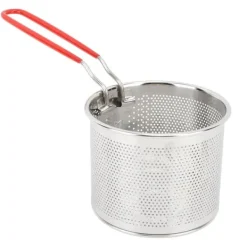 Dørslag & Sier>304 pommes frites-kurv i rustfrit stål Multifunktionel højtemperaturbestandig rund friturekurv Net kartoffeltilberedning 14 cm / 5.51in