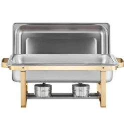 8 Qt 4-pak Rektangulært Gnidefad, Buffetsæt, Fuld og Halv Størrelse Pander, Holdbar, Praktisk Til Catering og Fester Outlet