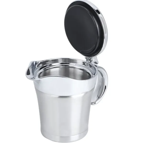 Saucekander>304 rustfrit stål dobbeltlags isolering smagssaucekande sovsbåd serveringskande køkkenredskaber 450ml