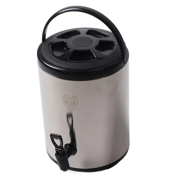304 rustfrit stål isoleret drikkevareautomat 8 liter varm kold drikkevareautomat Kommerciel dobbeltlagsspand Sort 8L Outlet