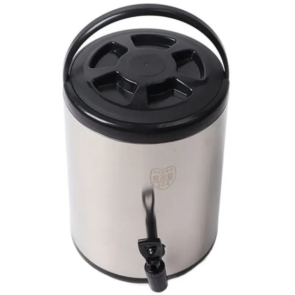 304 rustfrit stål isoleret drikkevareautomat 8 liter varm kold drikkevareautomat Kommerciel dobbeltlagsspand Sort 8L Outlet