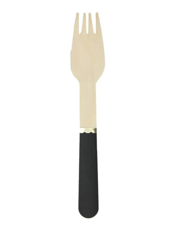8 små sorte trægafler 15 cm. Size-Standard New
