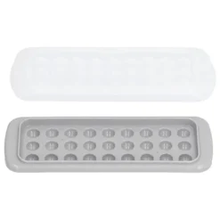 2 stk. 27 gitre 2 lags iskugleform DIY Rund isterningemaskinebakke med låg til køkkenbar Outlet