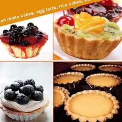 30 stk. æggetærteforme mini aluminium kagemuffinforme dåser pander non-stick cupcake kageforme køkken genanvendelige bageværktøjer Hot