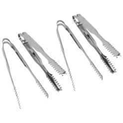 10 STK Istænger Madtænger Rustfrit stål Nem at rengøre Stærkt greb Alsidigt til festkøkken Grill BBQ Bar 19,4 cm / 7,6 tommer Clearance