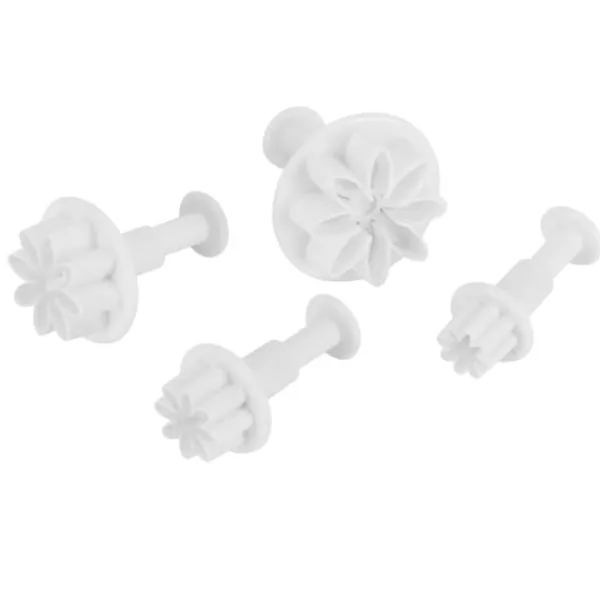 4 stk. kagedekorationsforme blomstermønster fondant udstikkerform gør-det-selv bageredskaber Hot