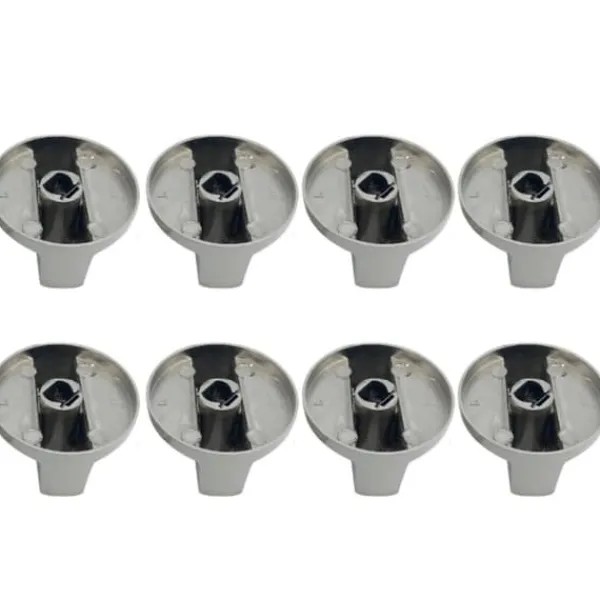 8 stk. komfurknapper 6 mm metal drejeknap til gaskomfur til køkken komfur maskine kontrol udskiftning