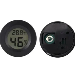 2 stk. mini digitalt LCD termometer hygrometer rund form temperatur fugtighedsmåler til krybdyrboks