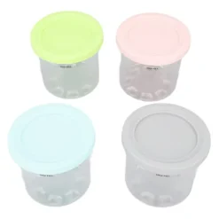4 stk. plastikisdåser som erstatning for Ninja NC299AMZ NC300s-serien Creami-ismaskiner New