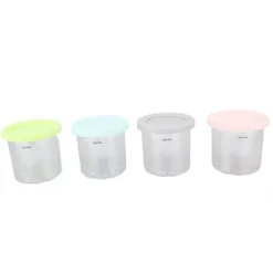 4 stk. plastikisdåser som erstatning for Ninja NC299AMZ NC300s-serien Creami-ismaskiner New
