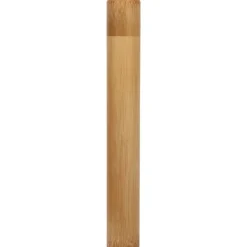 1 stk. rund bærbar håndlavet opbevaringsboks til te af naturlig bambus (2,5 x 23 cm) Clearance