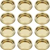 12 stk. rustfri stål delte låg til glas, runde, lækagesikre forseglinger, køkkenudstyr (XH00179 guld) Clearance