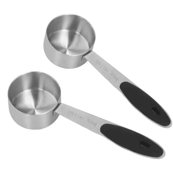Målebægere & Måleskeer>2 stk. rustfrit stål kaffemåleske 1/8 kop 30 ml måleske spiseskefuld spiseske til kaffebønner mælkepulver te