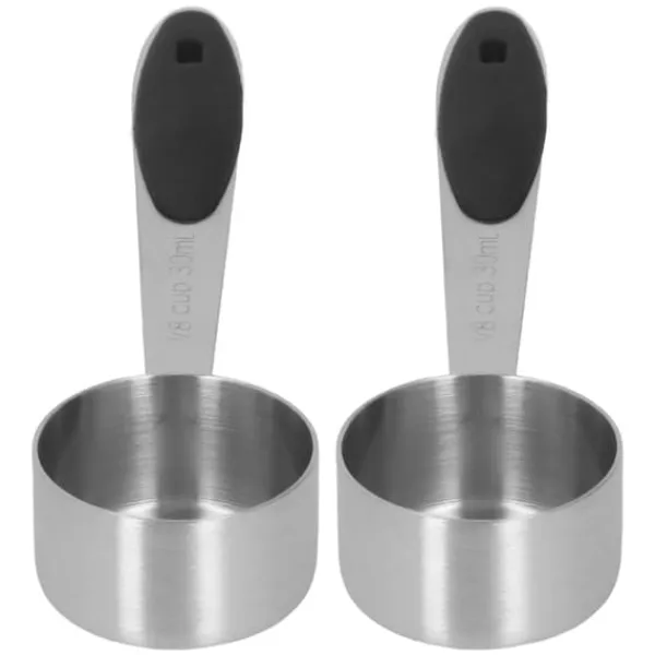 Målebægere & Måleskeer>2 stk. rustfrit stål kaffemåleske 1/8 kop 30 ml måleske spiseskefuld spiseske til kaffebønner mælkepulver te