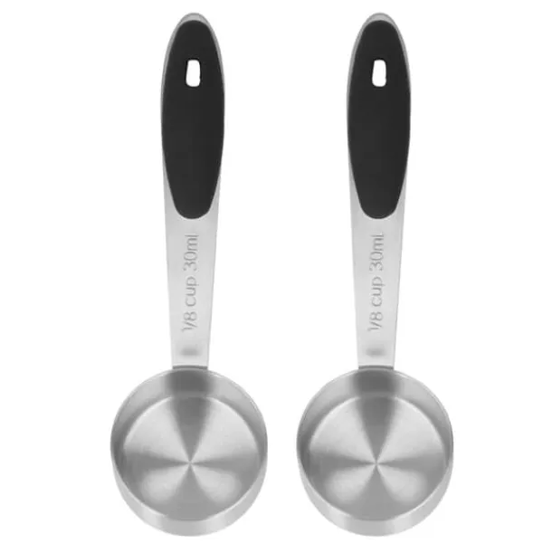 Målebægere & Måleskeer>2 stk. rustfrit stål kaffemåleske 1/8 kop 30 ml måleske spiseskefuld spiseske til kaffebønner mælkepulver te