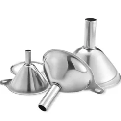 Tragte>3 stk Rustfrit stål minitragte Rustfrit stål køkkentragtsæt til påfyldning af små flasker Miniatureflasker