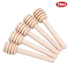Stegepipetter>24 stk. træ honning drypper pind server syltetøj sirup drypper omrører stang køkkengadgets (8 cm)