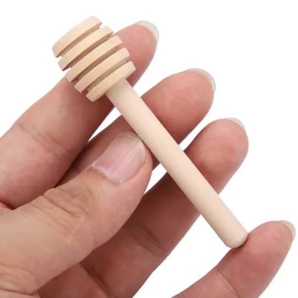 Stegepipetter>24 stk. træ honning drypper pind server syltetøj sirup drypper omrører stang køkkengadgets (8 cm)
