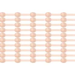 100 stk. træ honningrørepinde til bryllupsfest, køkken, restaurant, 8 cm Sale