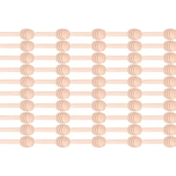 100 stk. træ honningrørepinde til bryllupsfest, køkken, restaurant, 8 cm Sale