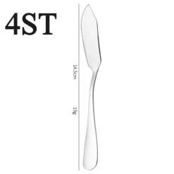 Bestik>4 X Smørknive i Rustfrit Sølvglas. Smørkniv