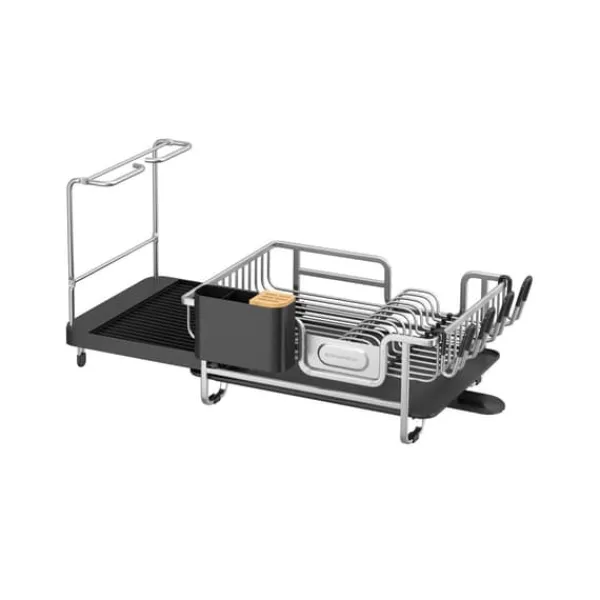 Opvaskestativer & Tørrestativer>Afdrypningsrist med drypbakke, (53,5-71,6) x 32,3 x 33,3 cm