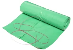 Affaldsposer 120 L, grønne med tape, 40 mik, 10 stk. Discount