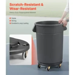 Affaldsspand Dolly, 45,5x15,5 cm, Sort, Kraftig Discount