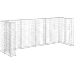 Affaldsspandsskjulere - Living gabionvæg til affaldsspand 320x100x120 cm galvaniseret stål Hot